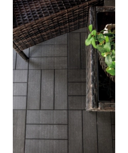 PIASTRELLA DA ESTERNO AUTOAGGANCIANTE IN POLIPROPILENE SIMIL-LEGNO MARRONE 563X563X13 MM